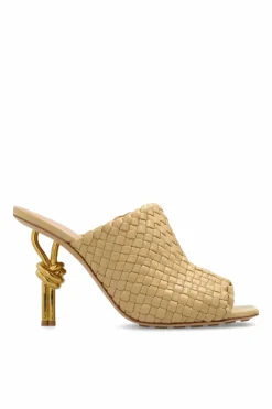 Bottega Veneta beżowy Klapki na obcasie ‘Knot’