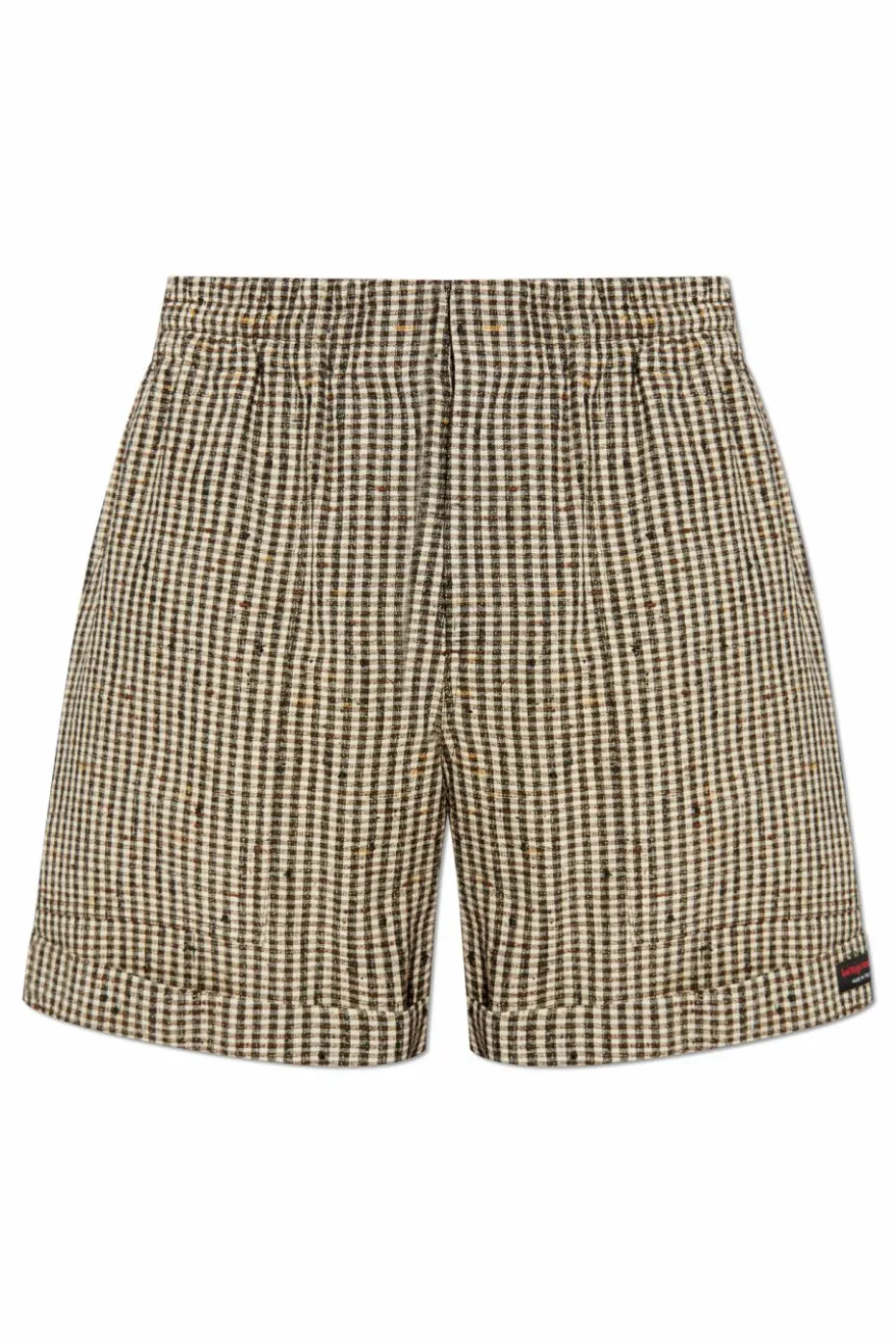 Bottega Veneta beżowy Szorty ze wzorem w kratę