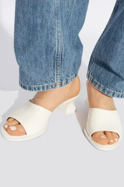 Bottega Veneta BIAŁY Klapki na obcasie ‘Cha-Cha’