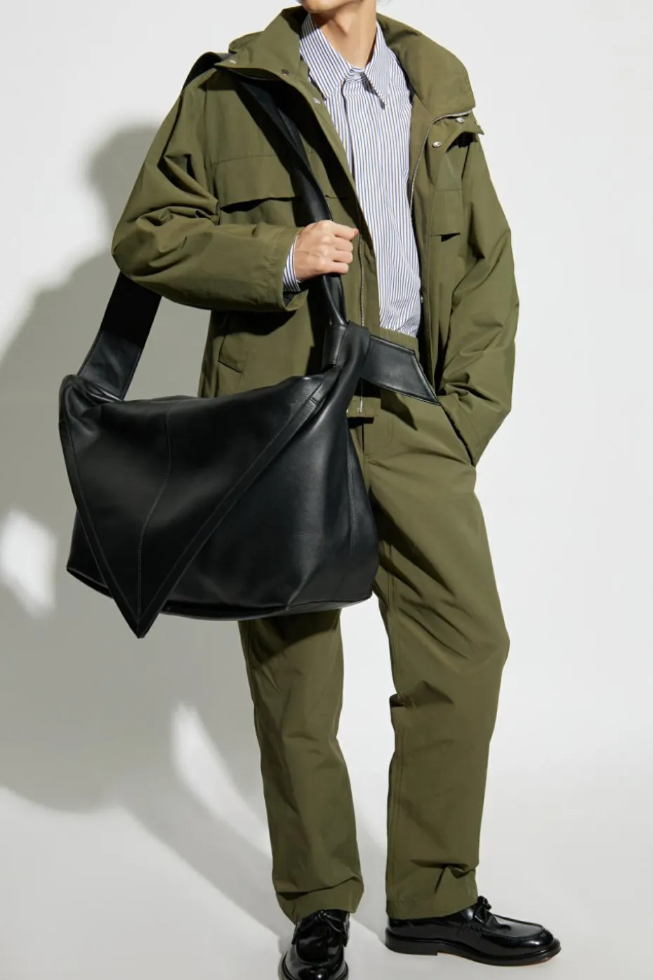 Bottega Veneta BIAŁY Koszula ze wzorem w pasy