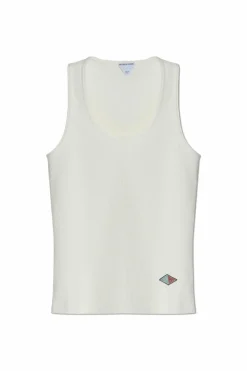 Bottega Veneta BIAŁY Prążkowany top