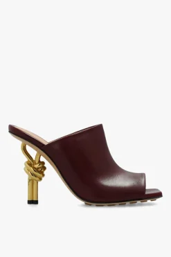 Bottega Veneta BORDO Klapki na obcasie ‘Knot’