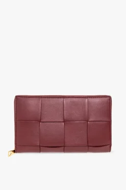 Bottega Veneta BORDO Portfel z plecionką ‘Intreccio ’