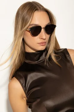 Bottega Veneta BRĄZOWY Okulary przeciwsłoneczne