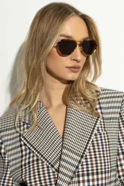 Bottega Veneta BRĄZOWY Okulary przeciwsłoneczne