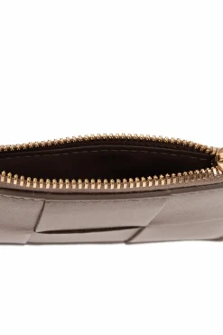 Bottega Veneta BRĄZOWY Skórzane etui na karty