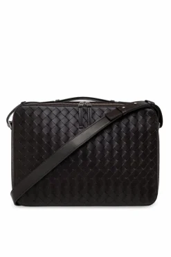 Bottega Veneta BRĄZOWY Skórzana aktówka ‘Getaway‘
