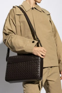 Bottega Veneta BRĄZOWY Skórzana aktówka ‘Getaway‘