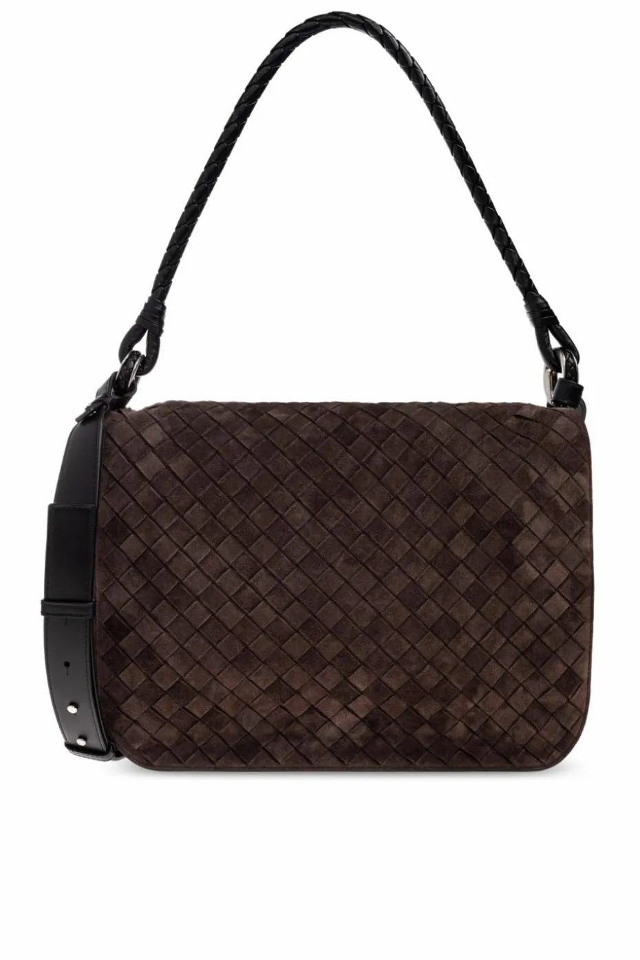 Bottega Veneta BRĄZOWY Skórzana torba na ramię