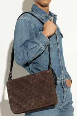 Bottega Veneta BRĄZOWY Skórzana torba na ramię