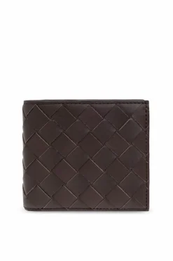 Bottega Veneta BRĄZOWY Skórzany portfel