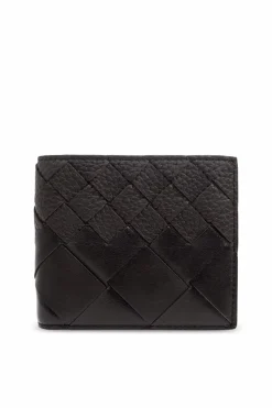 Bottega Veneta BRĄZOWY Skórzany portfel