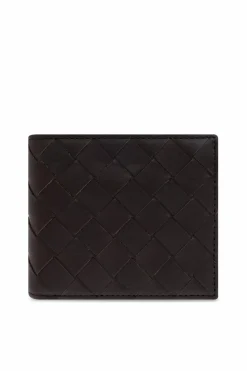 Bottega Veneta BRĄZOWY Skórzany portfel