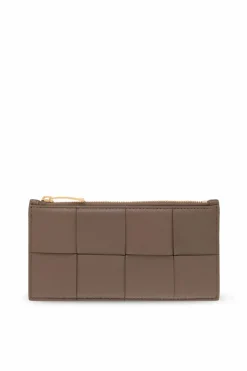 Bottega Veneta BRĄZOWY Skórzane etui na karty