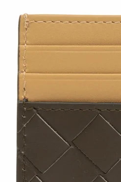 Bottega Veneta BRĄZOWY Skórzane etui na karty