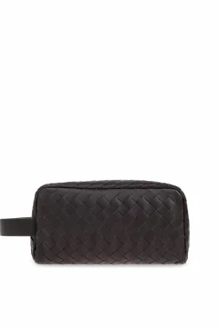 Bottega Veneta BRĄZOWY Skórzana torba do ręki `Wallace`