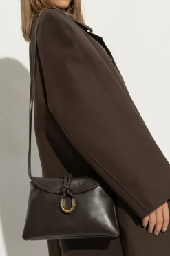 Bottega Veneta BRĄZOWY Torba na ramię `Liberta Small`