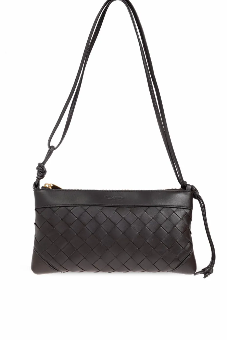Bottega Veneta BRĄZOWY Torba na ramię `Andiamo`