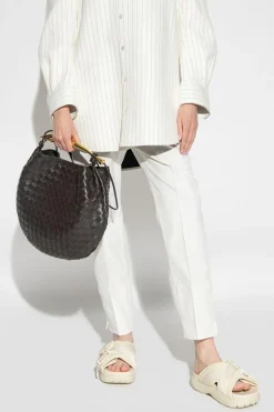 Bottega Veneta BRĄZOWY Torba na ramię ‘Sardine Medium’