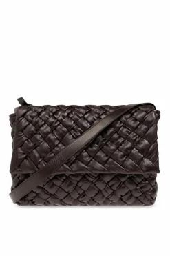 Bottega Veneta BRĄZOWY Torba na ramię ‘Rumple Medium’