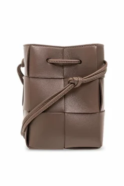 Bottega Veneta BRĄZOWY Torba na ramię ‘Cassette Mini’