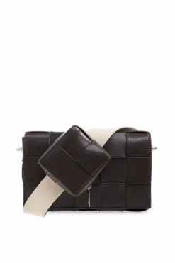 Bottega Veneta BRĄZOWY Torba na ramię ‘Cassette Medium’