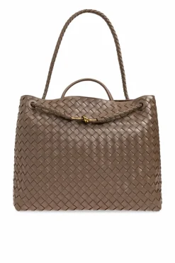 Bottega Veneta BRĄZOWY Torba do ręki `Andiamo Large`