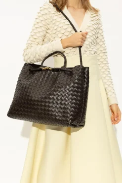 Bottega Veneta BRĄZOWY Torba ‘Andiamo Large’ typu ‘shopper’