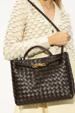 Bottega Veneta BRĄZOWY Torba ‘Andiamo Medium’ typu ‘shopper’