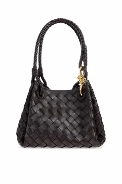 Bottega Veneta BRĄZOWY Torba do ręki `Parachute Small`