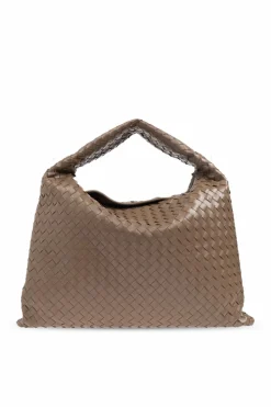 Bottega Veneta BRĄZOWY Torba na ramię `Hop Large`