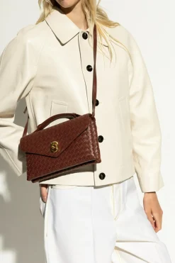 Bottega Veneta BRĄZOWY Torba do ręki `Knot Lock`