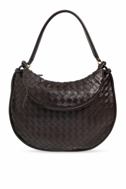 Bottega Veneta BRĄZOWY Torba na ramię ‘Gemelli Large’
