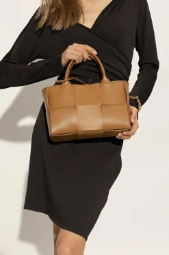 Bottega Veneta BRĄZOWY Torba ‘Arco Mini’ typu ‘shopper’