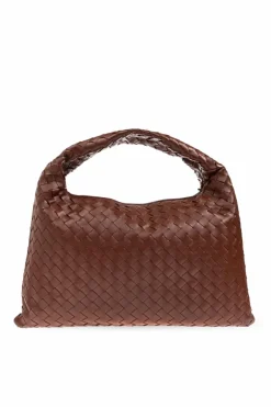 Bottega Veneta BRĄZOWY Torba na ramię `Hop Medium`