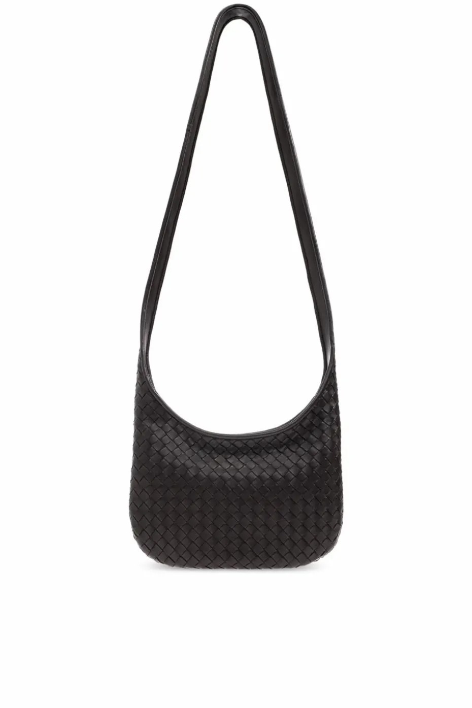 Bottega Veneta BRĄZOWY Torba na ramię `Veneto Small`