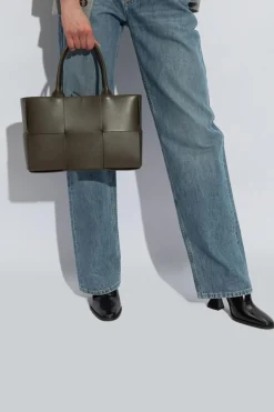 Bottega Veneta BRĄZOWY Torba `Arco Small` typu `shopper`