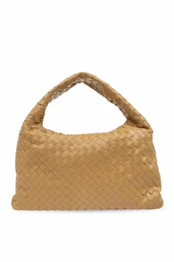 Bottega Veneta BRĄZOWY Torba na ramię `Hop Medium`