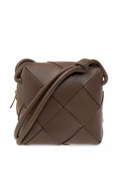 Bottega Veneta BRĄZOWY Torba na ramię ‘Cassette Mini’