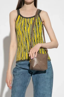 Bottega Veneta BRĄZOWY Torba na ramię ‘Cassette Mini’