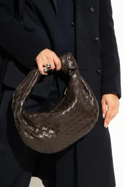 Bottega Veneta BRĄZOWY Torba na ramię ‘Jodie Teen’