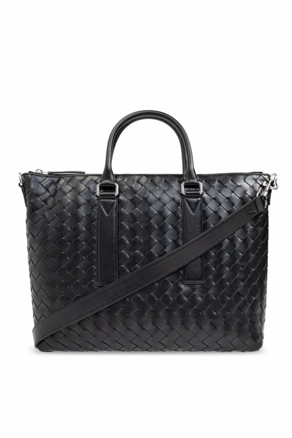 Bottega Veneta CZARNY Aktówka `Intrecciato Soft`