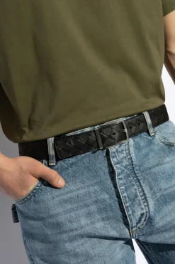 Bottega Veneta CZARNY Dwustronny pasek