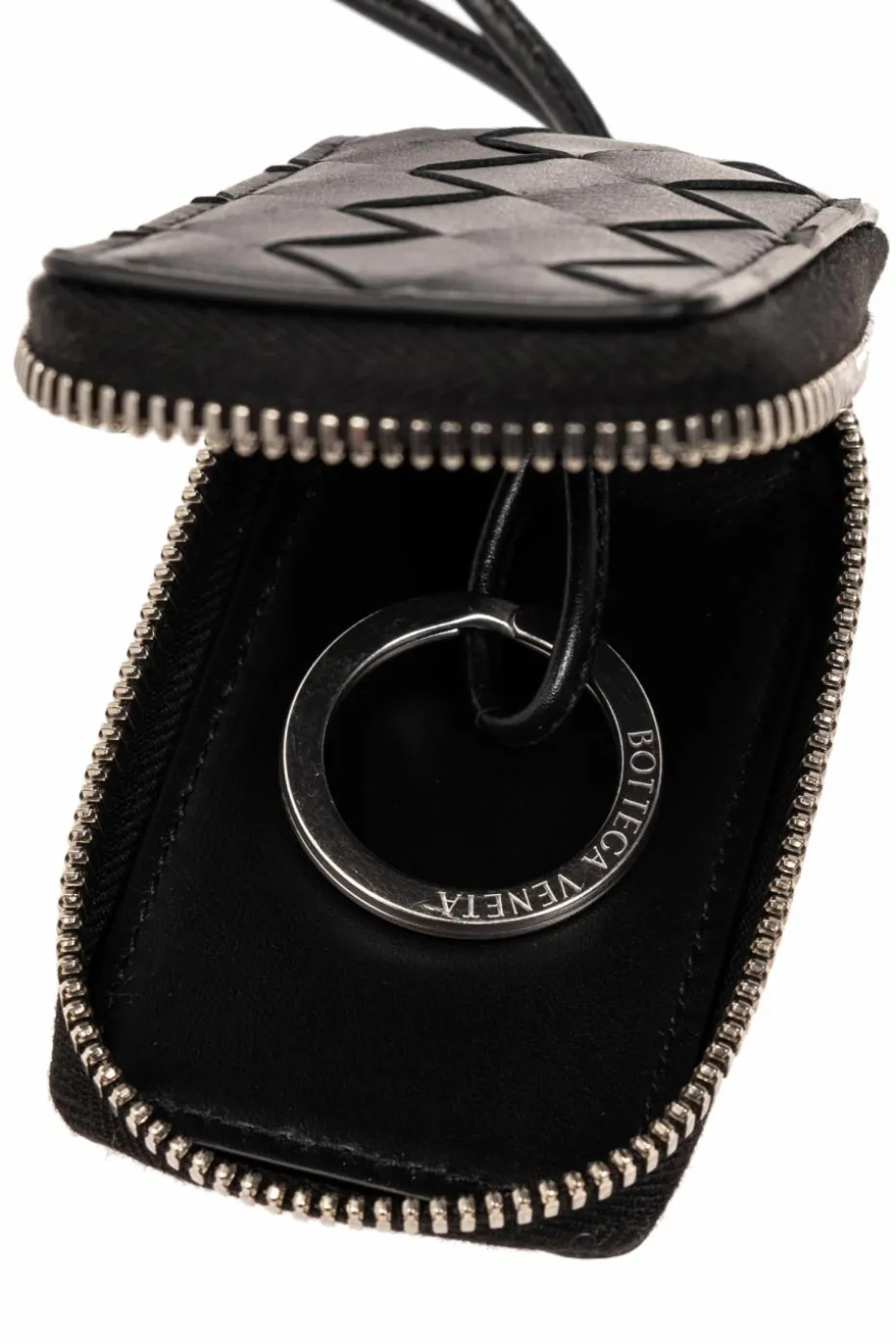 Bottega Veneta CZARNY Etui na klucze