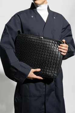 Bottega Veneta CZARNY Etui podróżne ‘Intrecciato Medium’