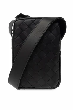 Bottega Veneta CZARNY Etui na telefon na pasku