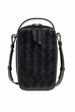 Bottega Veneta CZARNY Etui na telefon `Getaway` na pasku