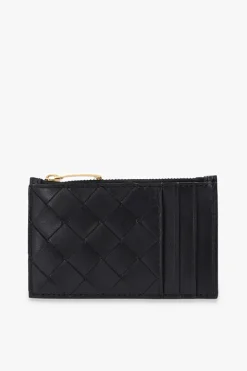 Bottega Veneta CZARNY Etui na karty z plecionką ‘Intrecciato’