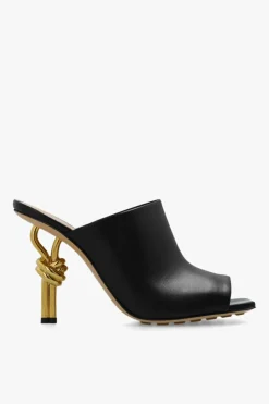 Bottega Veneta CZARNY Klapki na obcasie ‘Knot’