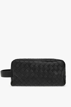 Bottega Veneta CZARNY Kosmetyczka z plecionką ‘Intrecciato’